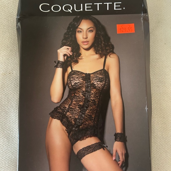 Coquette Other - Black Lace Lingerie Set